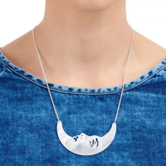 La Luna Moon Small Necklace - Pearl