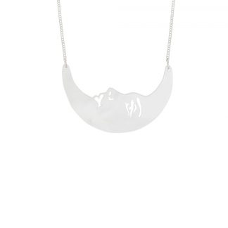 La Luna Moon Small Necklace - Pearl