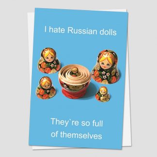Kiss me Kwik card - Russian Dolls