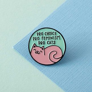 Punky Pins Pro Choice, Pro Feminism, Pro Cats Enamel Pin