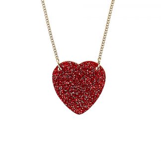 Tatty Devine Glitter Heart Necklace