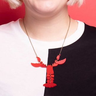 Tatty Devine Lobster Necklace in Ruby Shimmer