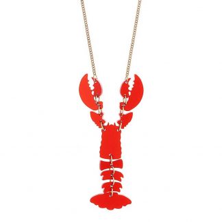 Tatty Devine Lobster Necklace in Ruby Shimmer