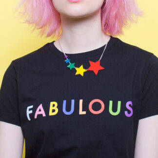 Tatty Devine Shooting Star Rainbow Mirror Necklace