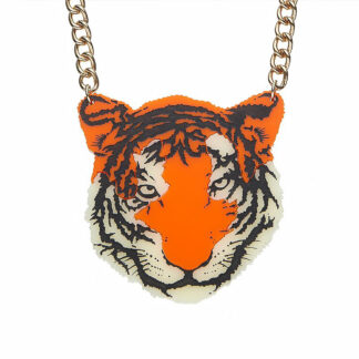 Tatty Devine Tiger Necklace Recycled Orange