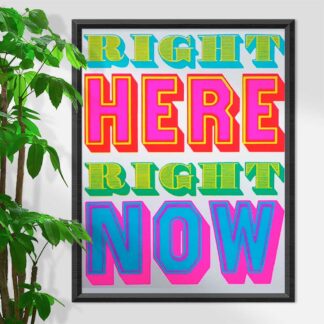 Mandy Doubt Right Here Right Now Risograph print