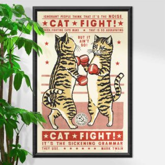 Ravi Zupa Cat Fight Screen Print