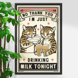Drinking Milk Tonight Screen Print