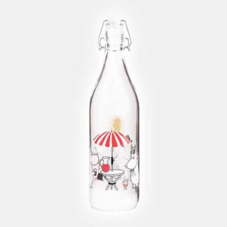 Moomin Large Glass Bottle, Summertime