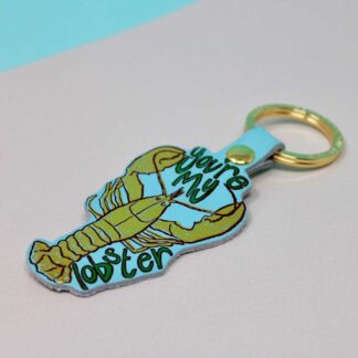 You are my Lobster Blue Leather Keyring