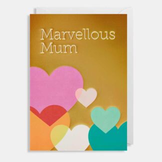 Marvellous Mum  Heart Card