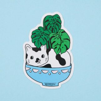 Punky Pins Sticker Cat Plant