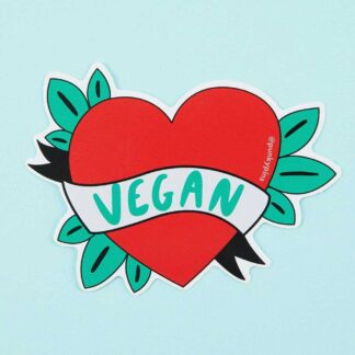 Punky Pins Sticker Vegan Heart