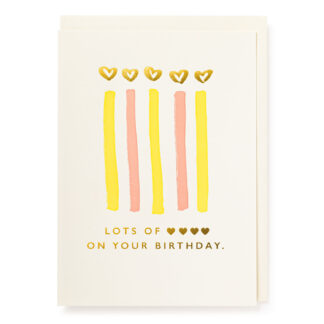 Lots of Love candles Letterpress Card
