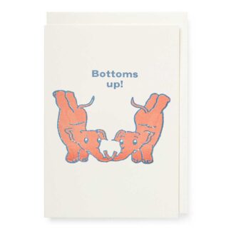 Bottoms Up, Small Letterpress Card