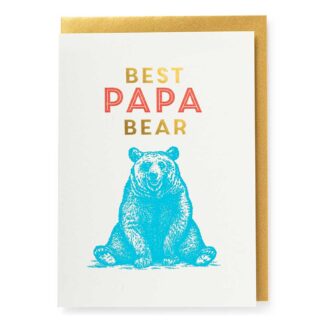 Papa Bear, Letterpress Card, QP576
