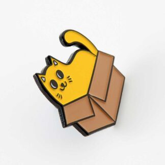 Punky Pins - 'Cat In A Box' enamel pin