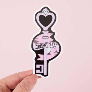 Punky Pins Sticker Consent is Key