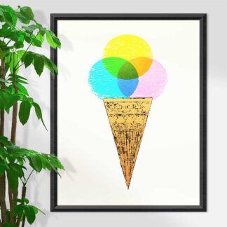 Mandy Doubt Ice Cream Screenprint