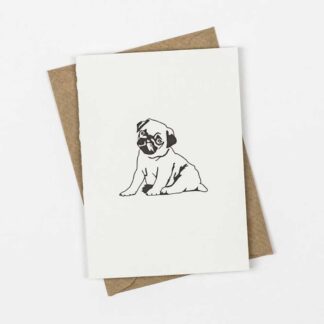 Penguin Ink Greetings Card - Pug Mini
