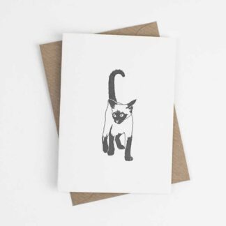 Penguin Ink Greetings Card - Siamese Kitten Mini