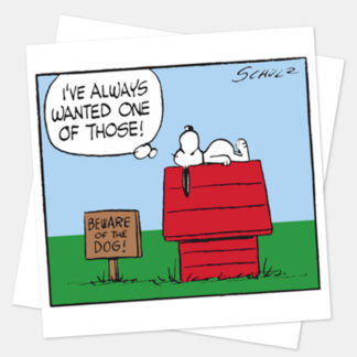 Snoopy Square Beware Of The Dog Card SNOOP60