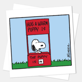 Snoopy Square Hug A Warm Puppy Card SNOOP52