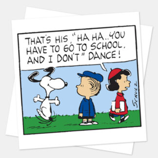 Snoopy Square School Dance Card SNOOP50