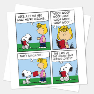 Snoopy Square Woof Woof Card SNOOP45