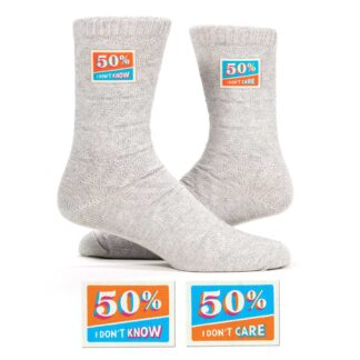 50% I Don't Know Tag Socks L/XL