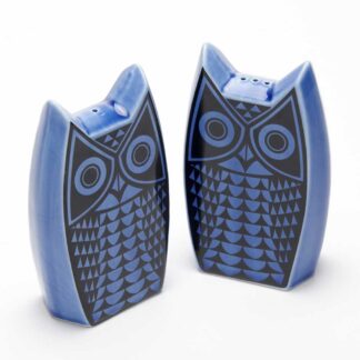 Magpie Owl Cruet Set, Blue