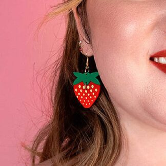 Tatty Devine Strawberry Earrings Recycled