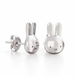 Miffy Head Stud Earrings (Sterling Silver)