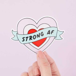 Punky pins Strong AF Heart Sticker