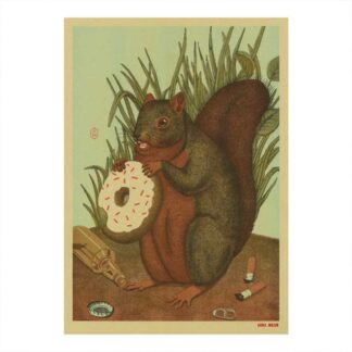 Arna Miller Squirrel Doughnut Print