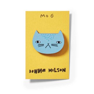 Donna Wilson Blue Cat Pin Badge