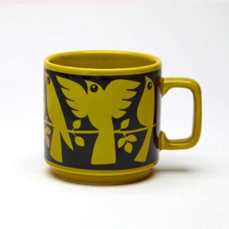 Hornsea Mug, Birds, Chartreuse
