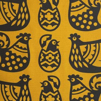 Magpie Hornsea Chicken teatowel yellow