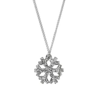 Tatty Devine Snowflake Silver Glitter Necklace