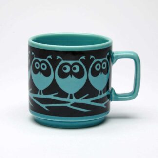 Hornsea Owls Mug, Teal