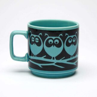 Hornsea Owls Mug, Teal