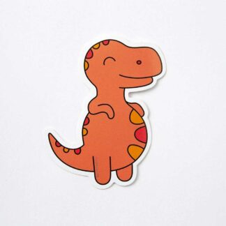 Punky pins orange Dinosaur sticker